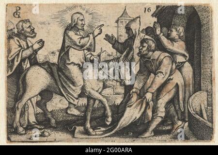 Ankunft Christi in Jerusalem; Leben Christi. Stockfoto