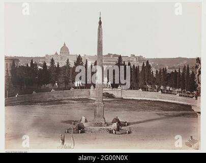 Piazza del Popolo Blick nach Süden. Stockfoto