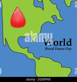 Hintergrund zum Weltblutspendetag Stock Vektor
