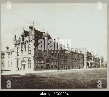 Chassékazerne in Breda; Bau einer Kaserne für zwei Battaljons Infanterie in Breda. Stockfoto