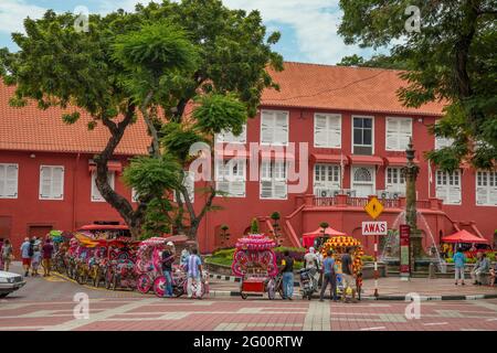 Stadhuys am Roten Platz, Malacca, Malaysia Stockfoto