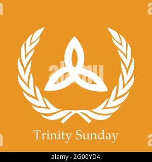 Illustration des Trinity Sunday Hintergrunds Stock Vektor