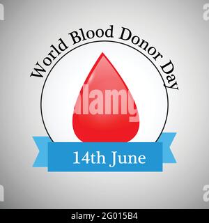 Hintergrund zum Weltblutspendetag Stock Vektor
