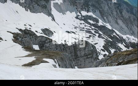 Panoramablick vom Gipfel des Monte Terminillo in Latium, Italien Stockfoto