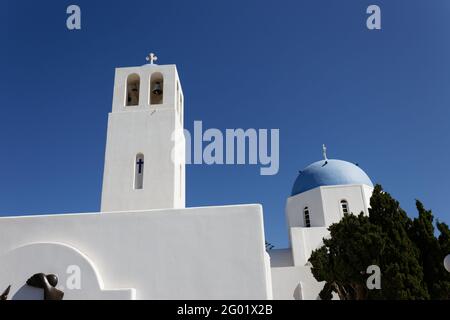 Kirche des Heiligen Gerasimos - Firá Santorini Griechenland Stockfoto