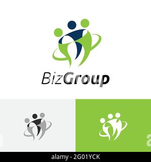 Business Group Team Partner Office – Logo-Symbol Für Die Arbeit Stock Vektor