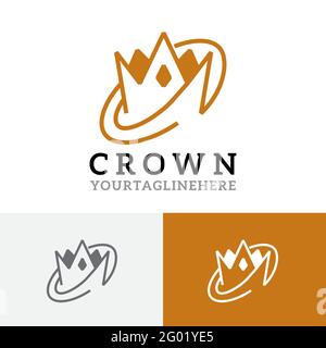 King Prince Kingdom Gold Crown Business Simple Logo Stock Vektor