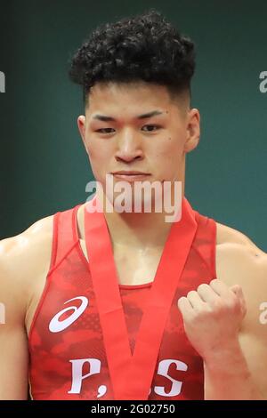Komazawa Olympic Park Gymnasium, Tokio, Japan. Mai 2021. Satoki Mukai, 30. MAI 2021 - Wrestling : Meiji Cup All Japan Selection Championship Männer Greco-Roman -82 kg Preisverleihung im Komazawa Olympic Park Gymnasium, Tokio, Japan. Quelle: AFLO SPORT/Alamy Live News Stockfoto