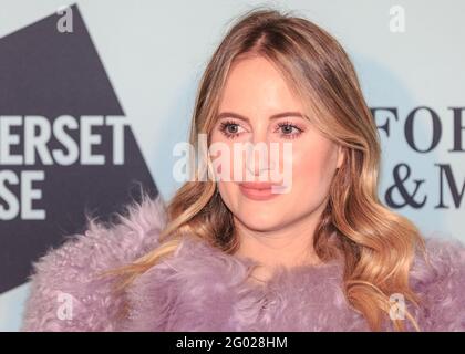 Rosie Fortescue, Schmuckdesignerin und Made in Chelsea Cast Mitglied, bei der Skate Somerset House Veranstaltung, London, Großbritannien Stockfoto