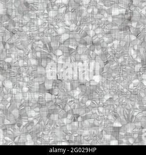 Rustikal flecked anthrazit französisch Leinen gewebte Textur Hintergrund. Blobby neutral alten vintage Stoff bedruckte Stoff Textil. Verzweifelte Panne Stockfoto