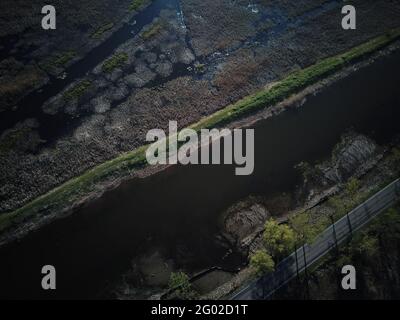 Luftaufnahme des Provinzparks Long Point in Ontario, Toronto Stockfoto