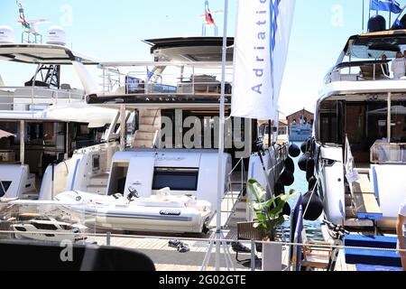 Die Ausgabe 2021 der Venedig Boat Show im Arsenale von Venedig Italien Mai 2021 Stockfoto