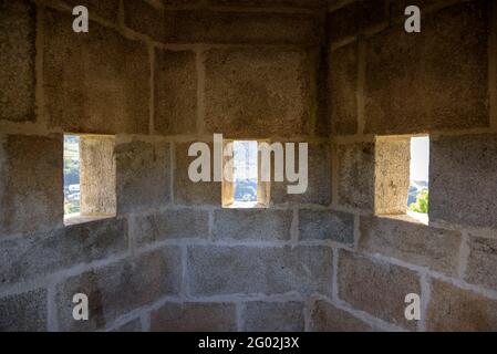 Befestigung von Vauban, die die Stadt Mont-Louis (Pyrenäen Orientales, Ozitanien, Frankreich) Stockfoto