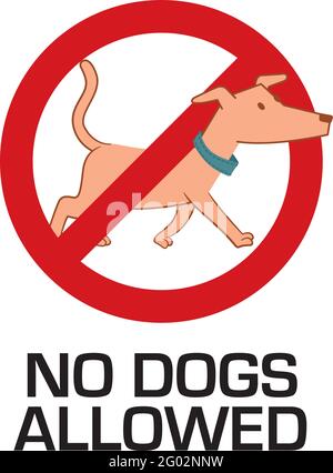 Hinweisschild für Hundebesitzer. Stock Vektor