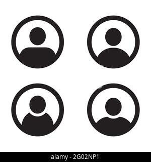 Benutzersymbol in flacher Form, Personensymbol, Benutzersymbol für Website, Vektorgrafik für Benutzersymbole Stock Vektor