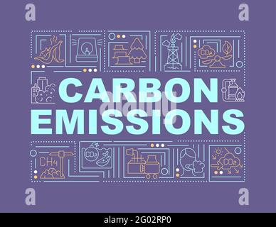 „Carbon Emissions Word Concepts“-Banner Stock Vektor