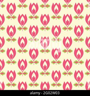 Blumenvektor nahtlose Muster für Tapete, Textil, Oberfläche, Mode, Hintergrund, Fliese, Schreibwaren, Wohnkultur, Möbel usw. Stock Vektor
