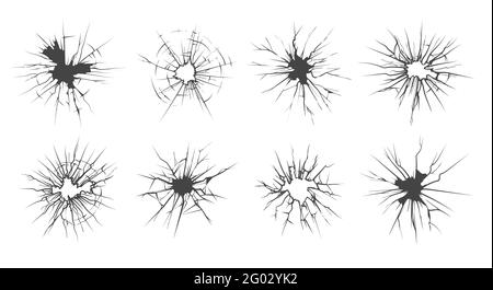 Risse in den Fensterschildern Stock Vektor