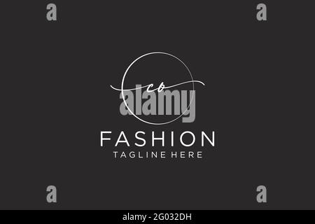 CO feminine Logo Schönheit Monogramm und eleganten Logo-Design, Handschrift Logo der ursprünglichen Signatur, Hochzeit, Mode, Blumen und botanischen mit kreativen Stock Vektor