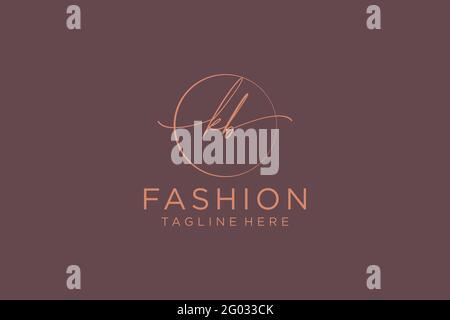KB feminine Logo Schönheit Monogramm und elegantes Logo-Design, Handschrift Logo der ursprünglichen Signatur, Hochzeit, Mode, Blumen und botanischen mit kreativen Stock Vektor