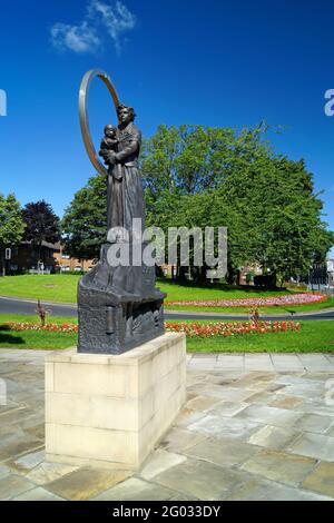 Großbritannien, South Yorkshire, Barnsley, Church Street, Oaks Colliery Memorial Stockfoto