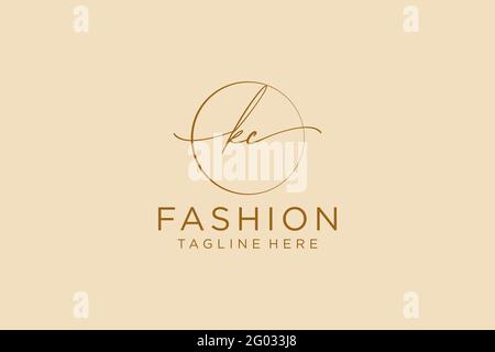 KC feminine Logo Schönheit Monogramm und elegantes Logo-Design, Handschrift Logo der ursprünglichen Signatur, Hochzeit, Mode, floral und botanisch mit kreativen Stock Vektor