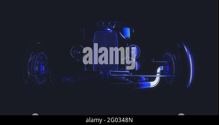 Hot Rod 3D-Rendering Stockfoto