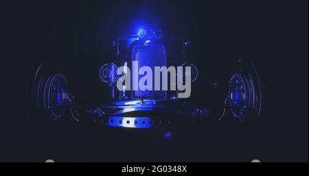 Hot Rod 3D-Rendering Stockfoto