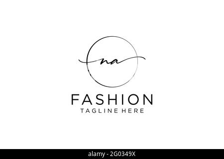 NA feminine Logo Schönheit Monogramm und elegantes Logo-Design, Handschrift Logo der ursprünglichen Signatur, Hochzeit, Mode, floral und botanisch mit kreativen Stock Vektor