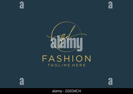 QD feminine Logo Schönheit Monogramm und elegantes Logo-Design, Handschrift Logo der ursprünglichen Signatur, Hochzeit, Mode, Blumen und botanischen mit kreativen Stock Vektor
