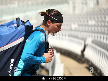 Englands Rory Burns während der Nets-Sitzung in Lord's, London. Bilddatum: Montag, 31. Mai 2021. Stockfoto