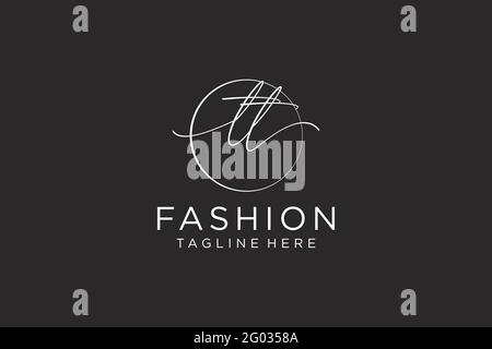 TT feminine Logo Schönheit Monogramm und elegantes Logo-Design, Handschrift Logo der ursprünglichen Signatur, Hochzeit, Mode, floral und botanisch mit kreativen Stock Vektor