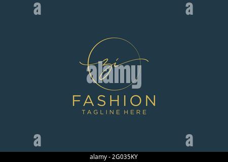 ZI feminine Logo Schönheit Monogramm und elegantes Logo-Design, Handschrift Logo der ursprünglichen Signatur, Hochzeit, Mode, floral und botanisch mit kreativen Stock Vektor