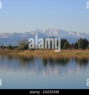 Idyllische Landschaft bei Wetzikon, Schweiz. Stockfoto