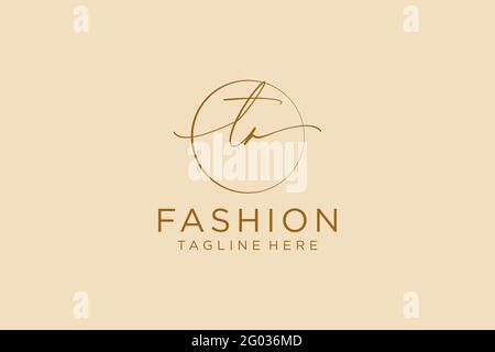 TR feminine Logo Schönheit Monogramm und elegantes Logo-Design, Handschrift Logo der ursprünglichen Signatur, Hochzeit, Mode, Blumen und botanischen mit kreativen Stock Vektor