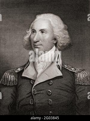 Philip John Schuyler, 1733–1804. General in der amerikanischen Revolution und Senator der Vereinigten Staaten aus New York. Nach der Arbeit von John Trumbull. Stockfoto