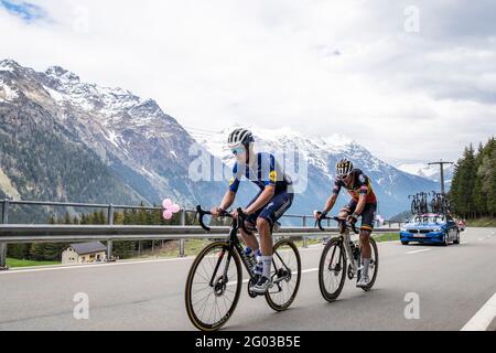 Schweiz, Giro d'Italia 2021, Etappe Verbania-Valle Spluga-Alpe Motta, Pass San Bernardino Stockfoto