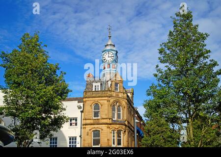 Großbritannien, South Yorkshire, Doncaster, Clock Corner am Frenchgate Stockfoto