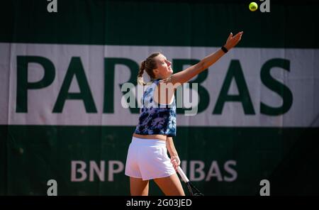 Petra Kvitova aus der Tschechischen Republik beim Training vor dem Roland-Garros 2021, Grand Slam Tennisturnier, Qualifying, am 28. Mai 2021 im Roland-Garros-Stadion in Paris, Frankreich - Foto Rob Prange / Spanien DPPI / DPPI / LiveMedia Stockfoto