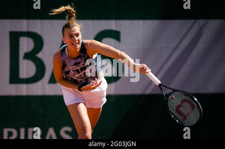 Petra Kvitova aus der Tschechischen Republik beim Training vor dem Roland-Garros 2021, Grand Slam Tennisturnier, Qualifying, am 28. Mai 2021 im Roland-Garros-Stadion in Paris, Frankreich - Foto Rob Prange / Spanien DPPI / DPPI / LiveMedia Stockfoto