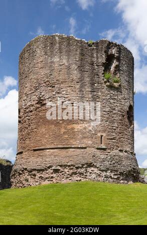 Die Runde halten in Skenfrith Castle, Monmouthshire, Wales, Großbritannien Stockfoto