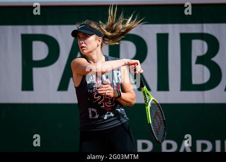 Elina Svitolina aus der Ukraine beim Training vor dem Roland-Garros 2021, Grand Slam Tennisturnier, Qualifying, am 28. Mai 2021 im Roland-Garros-Stadion in Paris, Frankreich - Foto Rob Prange / Spanien DPPI / DPPI / LiveMedia Stockfoto