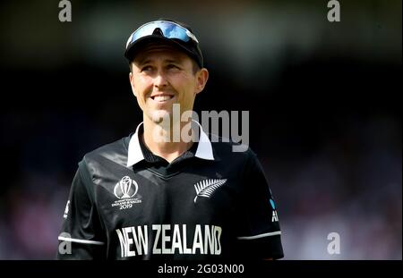 Aktenfoto vom 14-07-2019 des neuseeländischen Trent Boult. Ausgabedatum: Montag, 31. Mai 2021. Stockfoto