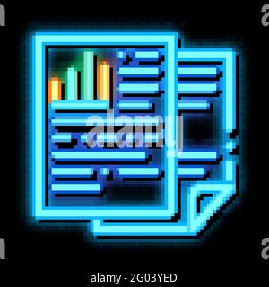 Medizinische Geschichte Biohacking Neon Glow Symbol Illustration Stock Vektor