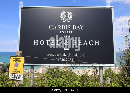 Das Carbis Bay Hotel & Estate, in dem im Juni 2021 der G7-Gipfel in Cornwall, Großbritannien, stattfindet Stockfoto