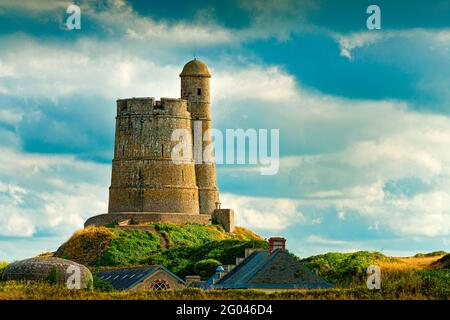 FRANKREICH. MANCHE(50). SAINT-VAAST-LA-HOUGUE. VAUBAN-TURM Stockfoto