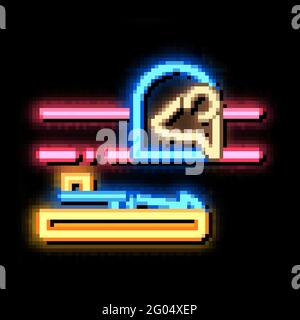 Mausefalle Neon Glow Symbol Illustration Stock Vektor