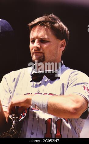 Minnesota Twins Spieler Chuck Knoblauch -- Bitte schreiben Sie dem Fotografen Kirk Schlea eine Gutschrift Stockfoto