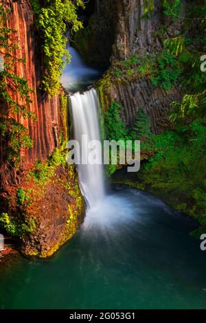 Toketee Falls, North Umpqua River, Umpqua National Forest, Oregon Stockfoto