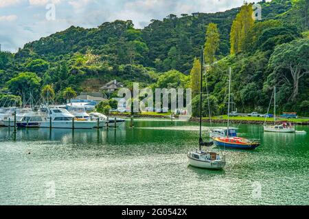 Marina an der Whangaroa, North Island, Neuseeland Stockfoto